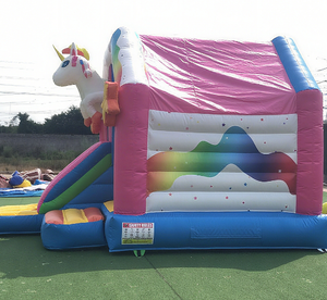 Hot-selling Inflatable Castle Unicorn-shaped <strong>Slide</strong> <strong>Trampoline</strong> Combination Bouncing House Children's Inflatable <strong>Trampoline</strong> - Product Image 3