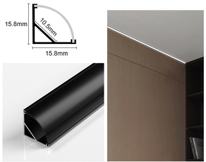 45 gradi a forma di V striscia di luce quadrato temperato T5 rivestimento in alluminio estruso armadio in lega di alluminio resistente materiale - Product Image 2