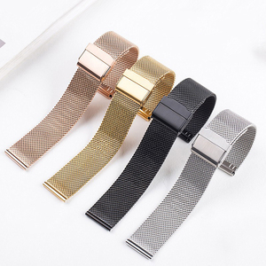 Correa de reloj de acero inoxidable de 18 mm, 20 mm, 22 mm, correa de malla milanesa de metal para reloj inteligente, correa de reloj para Samsung Galaxy Watch - Product Image 1