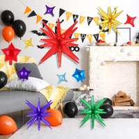 Ballon Étoile Métallique Multicolore Effet Éclatant pour Décoration Murale de Fête