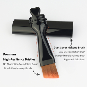 แปรงแต่งหน้ารองพื้นแบบมืออาชีพ ขนแปรงนุ่ม ผลิตจากโรงงานโดยตรง ด้ามจับปรับแต่งได้ บรรจุภัณฑ์และฉลากสินค้าสั่งทำได้ - Product Image 4