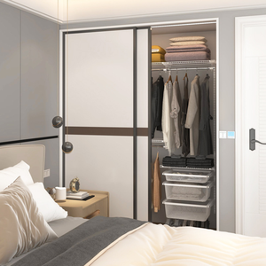 Optima Hot <strong>Sale</strong> the <strong>Cheapest</strong> Price Open <strong>Wardrobe</strong> Bedroom Iron Metal Frame Whole House Customization Closet - Product Image 3