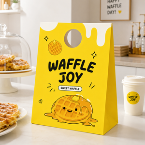 Custom Printed Eco-Friendly <b>Biodegradable</b> Recyclable Your Own Logo Restaurant Catering Food Barbecue Takeaway To-Go <b>Paper</b> Bags - Product Image 2