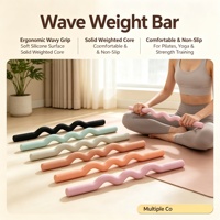 Barre de musculation en silicone lestée pour Pilates, entraînement de force, gym, fitness, unisexe