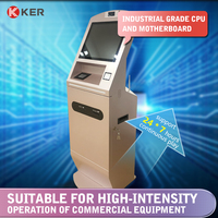 Floor Standing Self Check im Kiosk Hotel Mit dem Banknoten Payment Kreditkarten leser und Check Out Terminal Multifunktion