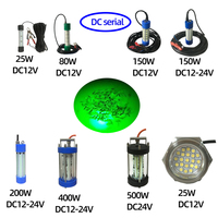 75Watts 1200W 800W Poisson Vert Clair Flotteur Noir Pêcheur Profond Lumineux Sous L'eau Led Flood Lamp Pour La Pêche En Mer