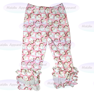 Ac-4 Plus Size Breathable Eco-Friendly Milk Silk Casual Knitted Butterfly Printed Long Leg Ruffle Hem Autumn Winter Baby Girl - Product Image 2
