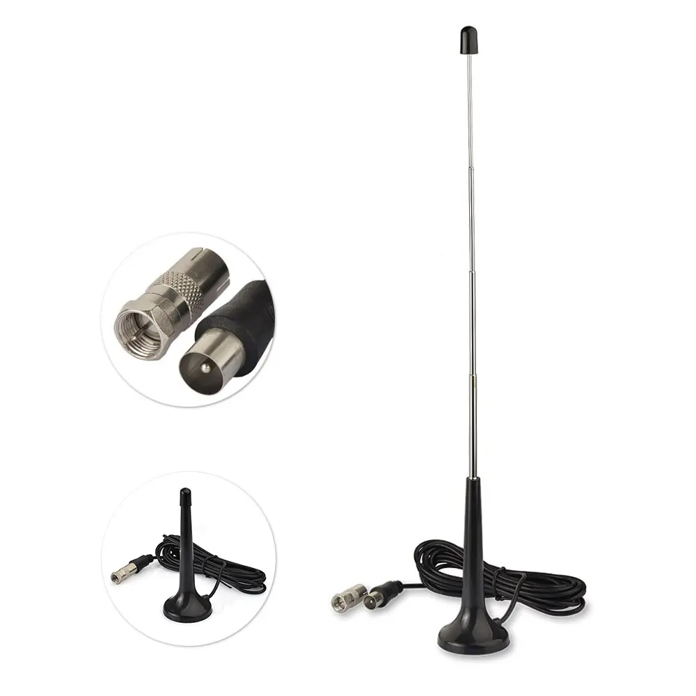 Superbat DAB Antenna FM TV con Antenna per Auto con Base magnetica per Antenna autoradio