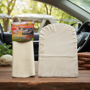 Serviette de lavage de voiture 39x59 cm en peau de daim naturelle pour le nettoyage des véhicules - Product Image 3