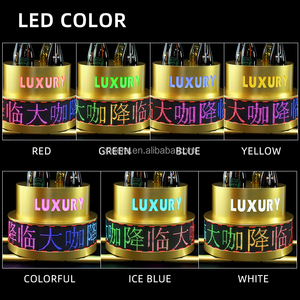 แท่นโชว์เค้กแชมเปญพร้อมจอ LED แบบกำหนดเองได้, ที่วางขวดไวน์แบบชาร์จไฟได้ 4 ขวด สำหรับบริการขวด VIP ในไนท์คลับ - Product Image 5