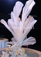 Centre de table de luxe en fleurs de feu dansantes, fleurs artificielles géantes en soie pour la décoration de mariage, toiles de fond, décoration de fête