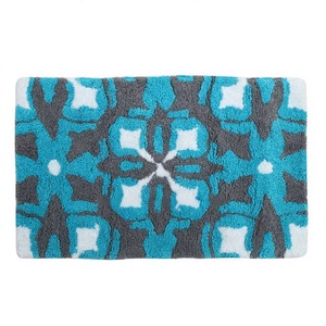 Tapis de bain en coton écologique ITHL IT-3015, motif floral de style américain, fabriqué à la machine, prix de gros direct usine - Product Image 1