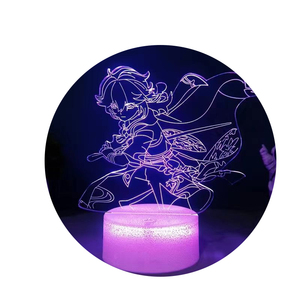 Lampe de nuit intelligente à illusion 3D avec télécommande tactile, LED changeant de couleur, personnage d'anime, cadeau pour enfants pour la chambre à coucher - Product Image 3