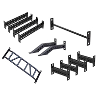 Kit de bielles multi-tailles pour l'extension et le renforcement des racks de squat - Barre transversale robuste pour Power Rack