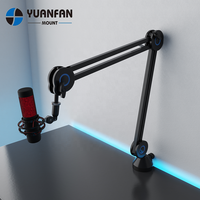 MIC01 Support de bras de microphone Studio Broadcasting Streaming Gaming Microphone Mic Boom Arm Desk Mount