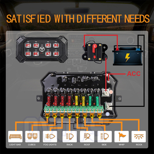 Caja de interruptor remoto inalámbrico OVOVS, Control de Panel de Interruptor táctil Led Universal de 8 entradas para coche, camión, todoterreno, ATV, SUV - Product Image 3