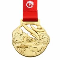 Médailles de tournoi de Taekwondo personnalisées par le fabricant, en métal frappé à l'étampe, avec ruban coloré pour enfants et adultes