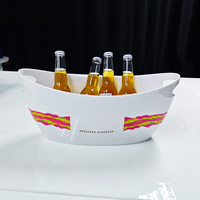 Seau à vin en forme de bateau de 5.5 litres pour boissons transparentes Seaux à glace en acrylique pour les fêtes