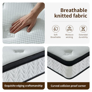 Colchón de Muelles Ensacados Independientes Silenciosos de 3 Zonas, Tamaño King/Queen, Tejido de Punto de 280 g/m², Diseño Moderno, Ecológico, para Hospital - Product Image 2