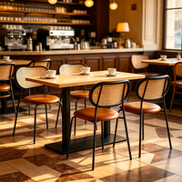 Offre Spéciale : Ensemble Chaise et Table de Mobilier Commercial pour Café, Sièges Modernes pour Restaurant, Service de Conception 3D GRATUIT pour Projet de Café