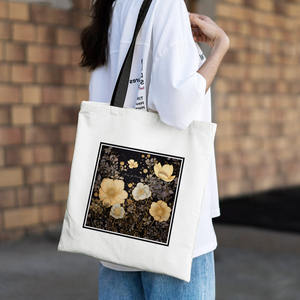 Bolsa de Compras de Lona de Algodón Reutilizable Ecológica al por Mayor con Logotipo Personalizado Impreso - Product Image 5