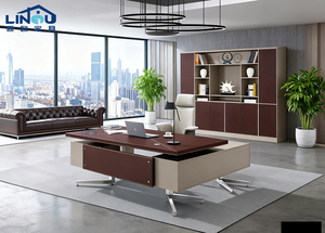 Bàn điều hành sang trọng ánh sáng hiện đại có thiết kế độc đáo bàn văn phòng cổ điển dành cho người quản lý văn phòng lớn cao cấp - Product Image 5