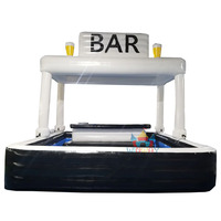 Nouveau design de bar flottant gonflable pour arrière-cour et fête en famille tente maison combo barres de piscine à eau