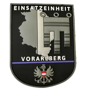 Lieferant individuelles berühmtes Markenlogo weiche Silikon-Gummi-PVC-Patches mit Nähkanal-Rand