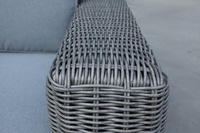 Ensemble de canapés d'angle ronds en osier en aluminium Joye Leisure Meubles de patio Vila Cour extérieure avec coussin