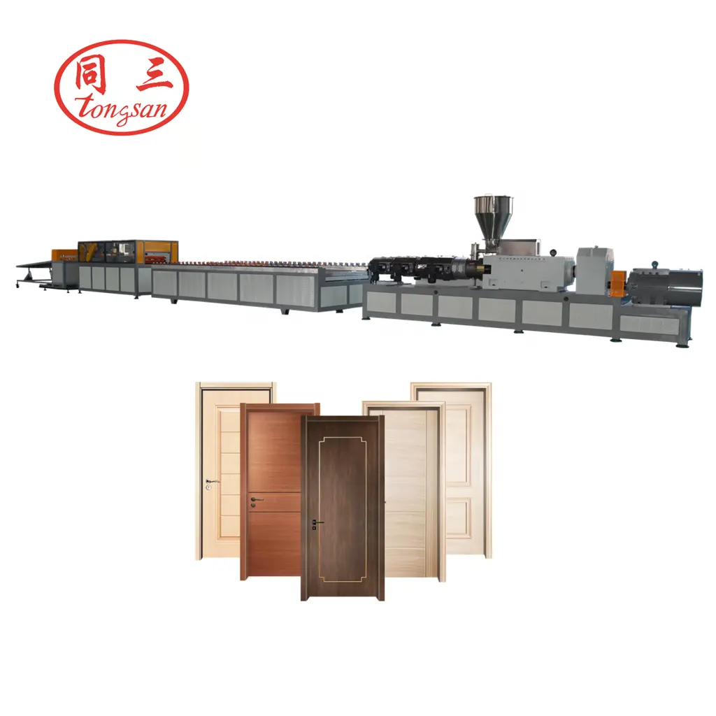 लकड़ी प्लास्टिक समग्र उत्पादन लाइन/दरवाजा बोर्ड प्लेट Extruder/पीवीसी डब्ल्यूपीसी दरवाजा बनाने की मशीन