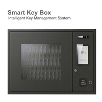 Armoire à clés intelligente 35 emplacements, coffre-fort de gestion électronique des clés RFID, système de contrôle des clés mural NFC, empreinte digitale, reconnaissance faciale, résistant au froid