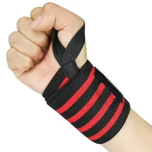 Atacado Custom Logo Gym Cotton Support Straps Wrist Wraps Para Halterofilismo