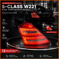 Luces Traseras LED Completas para Mercedes Benz Clase S W221 2006-2013, Actualización Facelift, Luces Traseras con Intermitentes Secuenciales