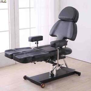 Chaise de <span class=keywords><strong>Massage</strong></span> électrique, lit pour tatouage et cocktails, professionnel, ajustable, Portable, noir, coiffure, - Product Image 1