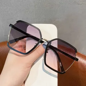 Fashion Large Frame Sunglasses Polygon Personality Square Frame Sunglasses Advanced Sense Glasses