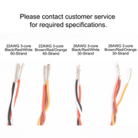 Cable Servo Trenzado de 3 Hilos, Cobre Estañado, PVC Flexible, para Aeromodelismo RC, Proyectos Electrónicos DIY, 22AWG 26AWG, Bobina de 500m
