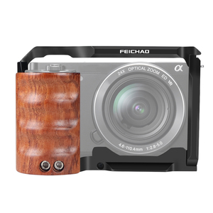 Nuevo Soporte de Cámara FEICHAO de Aleación de Aluminio con Asa Superior y Empuñadura Lateral de Madera para Sony <span class=keywords><strong>ZV</strong></span>-E10, Estabilizador de Video DSLR - Product Image 2