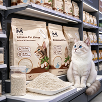 Litière pour chat en amidon de manioc naturel, biodégradable, 99 % sans poussière, agglomération rapide, contrôle des odeurs, écologique, hautement absorbante, pour animalerie
