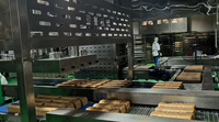 Machine de démoulage automatique industrielle ADMF à ventouses sous vide pour le démoulage du pain, commande PLC pour ligne de production de boulangerie