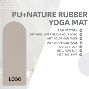 CZFactory - Tapete de Yoga de Caucho Natural con Diseño de Animales, Antideslizante, Absorbente de Sudor, con Logotipo Personalizado, Ovalado, Grande, Negro - Product Image 2