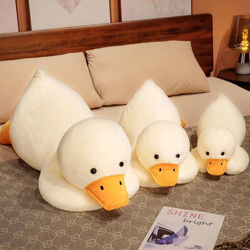 Peluche Oie Blanche Géante Hidyliu – 90 Cm – Coussin Doux Et Mignon – Oreiller De Couchage