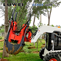 LuWei Accessoire de plantation pour excavatrice hydraulique diesel avec moteur, boîte de vitesses et pompe - Spade de plantation pour arbres, équipement de déplacement et de plantation