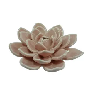 陶瓷手工家居装饰配件人造瓷挂白花墙面装饰花
