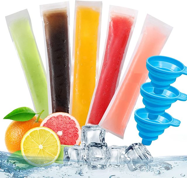 Wholesale Ice Maker Plastic Ice Bag Juice Bag Pouch Zipper Bag Packaging