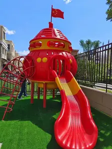 Equipamento de playground ao ar livre para crianças por atacado playground infantil ao ar livre corrediça de plástico ao ar livre