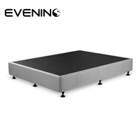 Base de lit matelassé en bois massif, meuble de rangement pour lit de grande taille, à installer dans une boîte