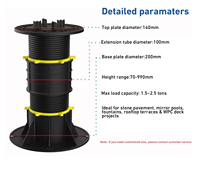 Supports de sol en plastique modernes à hauteur réglable - Écologiques, durables, résistants à l'eau pour la salle de sport, l'hôpital, le parc, l'utilisation en extérieur