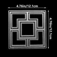 Matrice de découpe rectangulaire en métal pour albums photo DIY, boîtes cadeaux, cartes en papier, cartes de vœux et scrapbooking