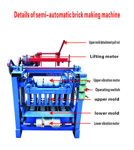 Hot Selling Stable Halbautomat ische austauschbare Form Multifunktion ale und einfach zu bedienende Ziegel maschine - Product Image 3