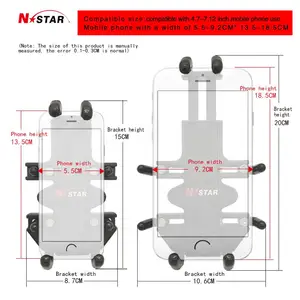 NSstar บอร์ดบังแดดกลางแจ้งมอเตอร์ไซด์ติดที่วางโทรศัพท์มือถือสําหรับรถจักรยานยนต์แฮนด์เมาท์สําหรับ ram